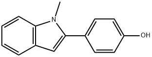 2-(4'-hydroxyphenyl)-N-methylindole Struktur