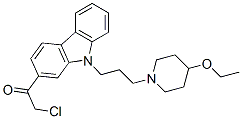 1-[9-[3-(4-ethoxy-3,4,5,6-tetrahydro-2H-pyridin-1-yl)propyl]carbazol-2 -yl]ethanone chloride Struktur