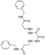 N-benzyl-3-[2-[[2-(benzylcarbamoyl)ethylamino]carbamoylformyl]hydrazin yl]propanamide Struktur