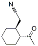 Cyclohexaneacetonitrile, 2-acetyl-, trans- (9CI) Struktur