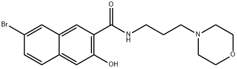 7-bromo-3-hydroxy-N-[3-(morpholin-4-yl)propyl]naphthalene-2-carboxamide Struktur