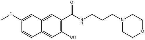 3-hydroxy-7-methoxy-N-[3-(morpholino)propyl]naphthalene-2-carboxamide  Struktur