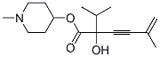 (1-methyl-4-piperidyl) 2-hydroxy-5-methyl-2-propan-2-yl-hex-5-en-3-yno ate Struktur