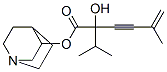 1-azabicyclo[2.2.2]oct-8-yl 2-hydroxy-5-methyl-2-propan-2-yl-hex-5-en- 3-ynoate Struktur