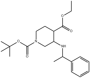 Ethyl 1-Boc-3-(1-phenylethylaMino)piperidine-4-carboxylate Struktur