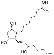 9BETA,11ALPHA,15S-TRIHYDROXY-PROST-13E-EN-1-OIC ACID Struktur