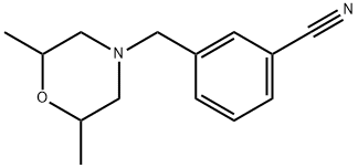 3-[(2,6-dimethylmorpholin-4-yl)methyl]benzonitrile Struktur