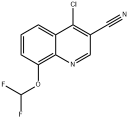 4-chloro-8-(difluoromethoxy)quinoline-3-carbonitrile Struktur