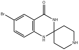 6'-BroMo-1'H-spiro[piperidine-4,2'-quinazolin]-4'(3'H)-one Struktur