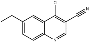 4-chloro-6-ethylquinoline-3-carbonitrile Struktur