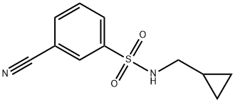 3-cyano-N-(cyclopropylmethyl)benzenesulfonamide Struktur