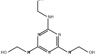 1,3,5-triazine-2,4,6-triyltriiminotrimethanol Struktur