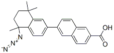 6-(5-azido-5,6,7,8-tetrahydro-5,8,8-trimethyl-2-naphthalenyl)-2-naphthalenecarboxylic acid Struktur