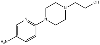 2-[4-(5-Amino-2-pyridinyl)-1-piperazinyl]-1-ethanol Struktur