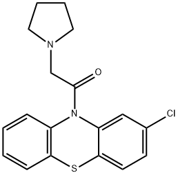 1-(2-chlorophenothiazin-10-yl)-1-(2,5-dihydropyrrol-1-yl)ethanol Struktur