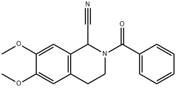 2-BENZOYL-1-CYANO-6,7-DIMETHOXY-1,2,3,4-TETRAHYDROISOQUINOLINE, 97 Struktur