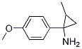 Cyclopropanamine, 1-(4-methoxyphenyl)-2-methyl- Struktur