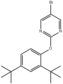 5-BROMO-2-(2,4-DI-TERT-BUTYLPHENOXY)PYRIMIDINE Struktur