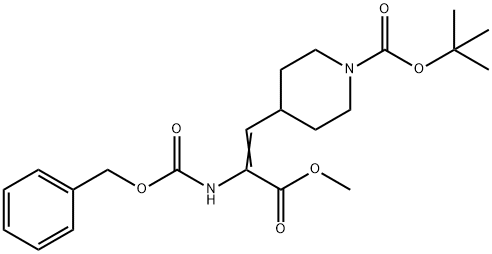 1-BOC-4-(2-CBZ-AMINO-2-METHOXYCARBONYL-VINYL)PIPERIDINE Struktur