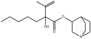 HEPTANOIC ACID, 2-HYDROXY-2-ISOPROPENTYL-, 3-QUINUCLIDINYL ESTER Struktur