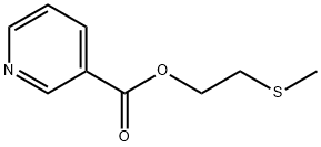 2-methylsulfanylethyl pyridine-3-carboxylate Struktur