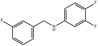 3,4-Difluoro-N-(3-fluorobenzyl)aniline, 97% Struktur