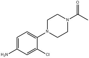 4-(4-Acetyl-piperazin-1-yl)-2-chloroaniline Struktur