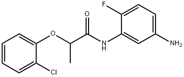 N-(5-Amino-2-fluorophenyl)-2-(2-chlorophenoxy)-propanamide Struktur