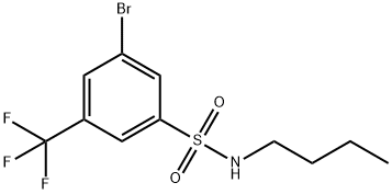 3-BroMo-N-butyl-5-(trifluoroMethyl)benzenesulfonaMide Struktur