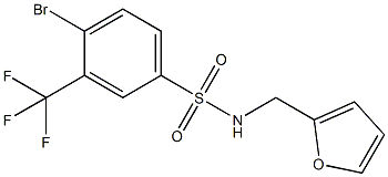 4-BroMo-N-(furan-2-ylMethyl)-3-(trifluoroMethyl)benzenesulfonaMide Struktur