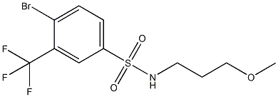 4-Bromo-N-(3-methoxypropyl)-3-(trifluoromethyl)benzenesulfonamide Struktur