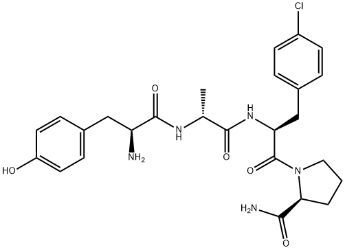 TYR-D-ALA-P-CHLORO-PHE-PRO-NH2 Struktur