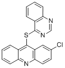 ACRIDINE, 2-CHLORO-9-(4-QUINAZOLINYLTHIO)- Struktur