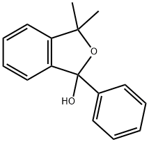 1,3-dihydro-3,3-dimethyl-1-phenylisobenzofuran-1-ol  Struktur