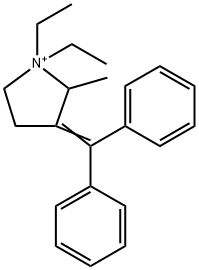 3-(benzhydrylidene)-1,1-diethyl-2-methylpyrrolidinium Struktur