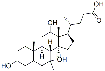 3,7,12-trihydroxy-7-methylcholanoic acid Struktur