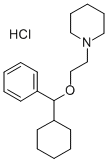 1-(2-((alpha-Cyclohexylbenzyl)oxy)ethyl)piperidine hydrochloride Struktur