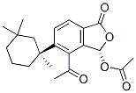 (3S)-4-Acetyl-1,3-dihydro-1-oxo-5-[(1S)-1,3,3-trimethylcyclohexyl]isobenzofuran-3-ol acetate Struktur