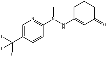 3-{2-methyl-2-[5-(trifluoromethyl)-2-pyridinyl]hydrazino}-2-cyclohexen-1-one Struktur