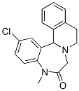 (-)-5,9,10,14b-Tetrahydro-2-chloro-5-methylisoquino[2,1-d][1,4]benzodiazepin-6(7H)-one Struktur