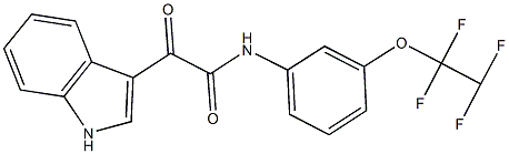 2-(1H-indol-3-yl)-2-oxo-N-[3-(1,1,2,2-tetrafluoroethoxy)phenyl]acetamide Struktur