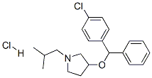 3-[(4-chlorophenyl)-phenyl-methoxy]-1-(2-methylpropyl)pyrrolidine hydr ochloride Struktur