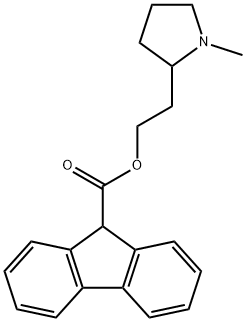 2-(1-methylpyrrolidin-2-yl)ethyl 9H-fluorene-9-carboxylate Struktur