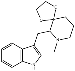 6-(3-indolylmethyl)-7-methyl-1,4-dioxa-7-azaspiro(4,5)-decane Struktur