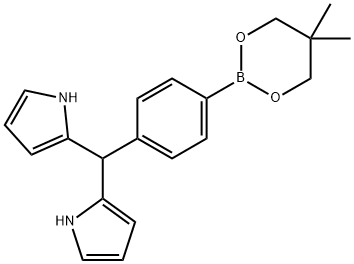 5-(4-(5,5-dimethyl-1,3,2-dioxaborinane)phenyl) dipyrromethane  (under argon) Struktur