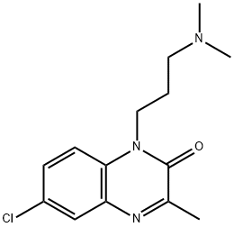 1-dimethylaminopropyl-3-methyl-6-chloroquinoxaline-2(1H)-one Struktur