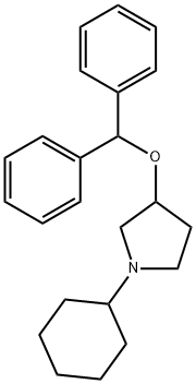 1-Cyclohexyl-3-(diphenylmethoxy)pyrrolidine Struktur