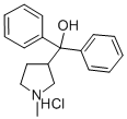 1-Methyl-alpha,alpha-diphenyl-3-pyrrolidinemethanol hydrochloride Struktur