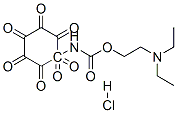 2-diethylaminoethyl N-(2-heptoxyphenyl)carbamate hydrochloride Struktur