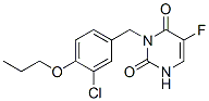 3-[(3-chloro-4-propoxy-phenyl)methyl]-5-fluoro-1H-pyrimidine-2,4-dione Struktur